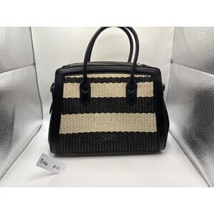 Straw and Pebbled  Leather Kate Spade Bag